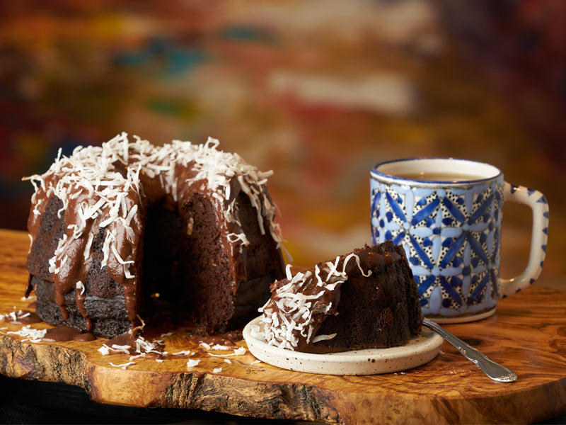Rich Chocolate Mocha Cake with Date Sugar