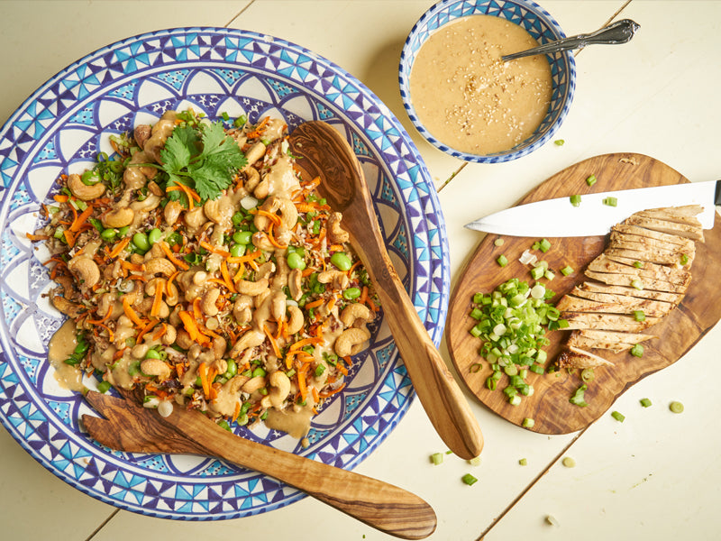 Crunchy Cashew Salad and Dressing