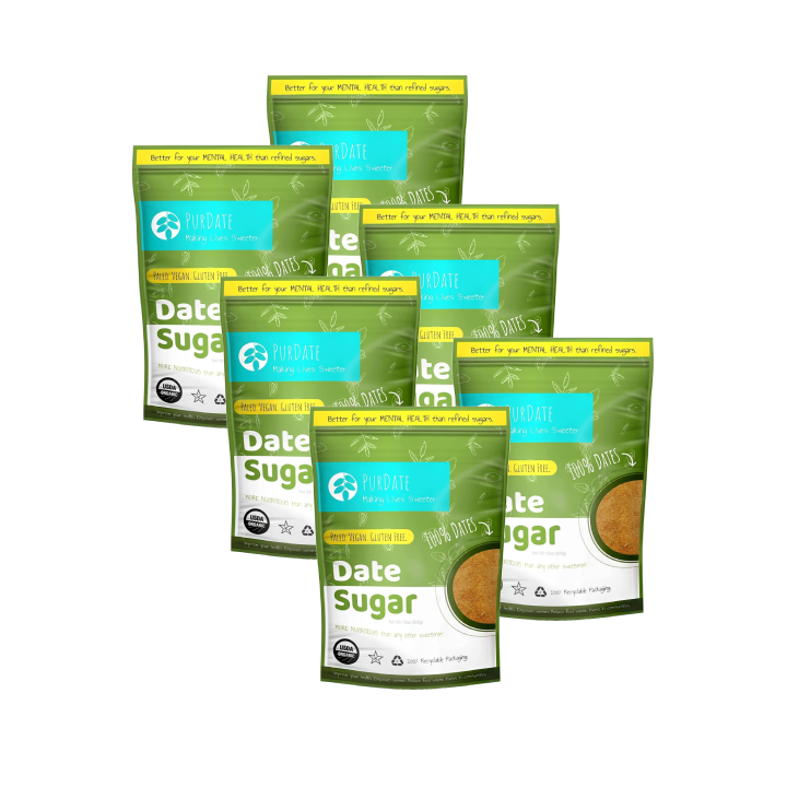 Organic Date Sugar: Healthy Alternative Sweetener for Baking, Cooking, 100% dates, Vegan, Gluten-free, Paleo (12 Ounces)